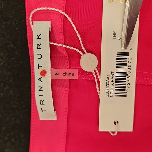 💕TRINA TURK💕 Nolita Pant ~ Silverlake Satin Trina Pink 8 NWT - Picture 11 of 12
